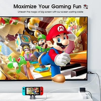 JINGDU Portable HDMI Adapter Compatible with Nintendo Switch NS/OLED, USB C  to HDMI Cable Replaces The Original Switch Dock for TV Screen Mirroring