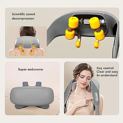 Neck & Back Massager with Heat Deep 5D Kneading Massage For