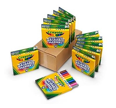 Crayola Ultra Clean Washable Markers (12 Boxes), Bulk Markers for