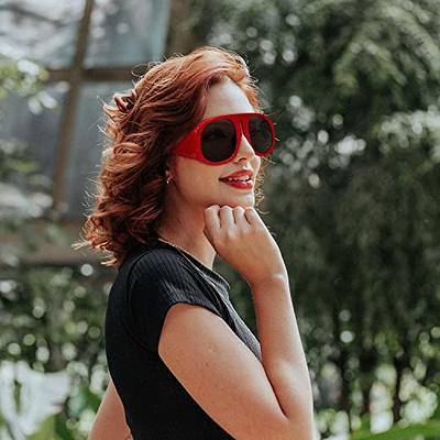  Melpomenia Trendy Oversized Square Sunglasses for