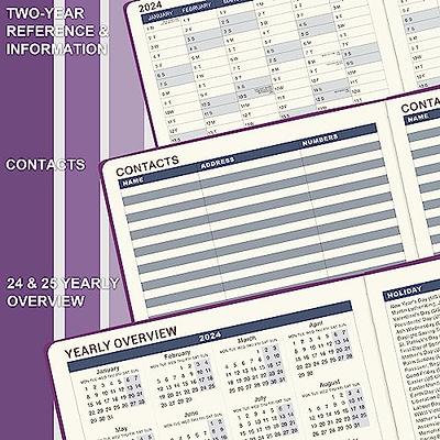  Weekly Appointment Book 2024 - Appointment Book 2024, Jan 2024  - Dec 2024, Daily/Hourly Planner with Tabs, 15 Minutes, 8.26 x 10.7,  Wirebound - Black : Office Products