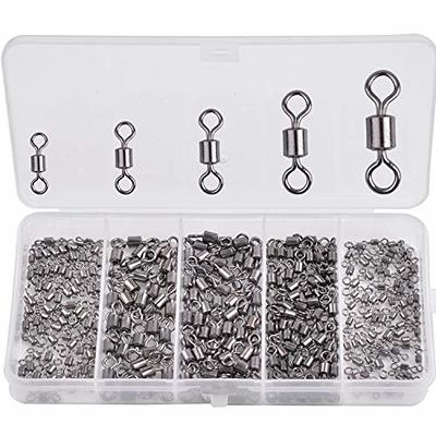 AGOOL Fishing Barrel Swivel Set, 270pcs Fishing Swivels Stainless Steel Swivels  Fishing Tackles Black Nickel Rolling Bearing Swivels Fishing Line Connectors  for Saltwater Freshwater 42LB -105LB - Yahoo Shopping