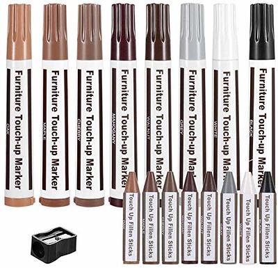 SEISSO Wood Furniture Repair Kit, 12 Colors Wood Fillers, Wood Putty with  Beeswax, Furniture Touch Up Markers with Wood Crayons, Hardwood Floor  Repair