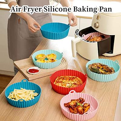 Number-one Air Fryer Silicone Pot, 3 Pack Reusable Air Fryer Silicone  Liners Heat Resistant Non-Stick Air Fryer Basket Replacement of Parchment  Paper