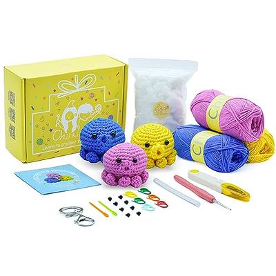 Chiikimu Beginner Crochet Kit with Beginner Easy Yarn, Crochet
