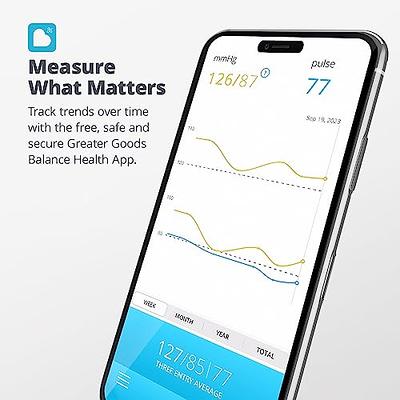  Greater Goods Blood Pressure Monitor for Home Use- Premium,  All-in-One Bluetooth Enabled Smart, Wireless, Portable Heart Rate Monitor  with Comfortable Blood Pressure Cuff : Health & Household