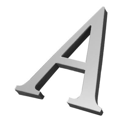 3D Acrylic Alphabet Mirror Wall Stickers Letter A-Z Self-Adhesive - Silver  Tone - Yahoo Shopping