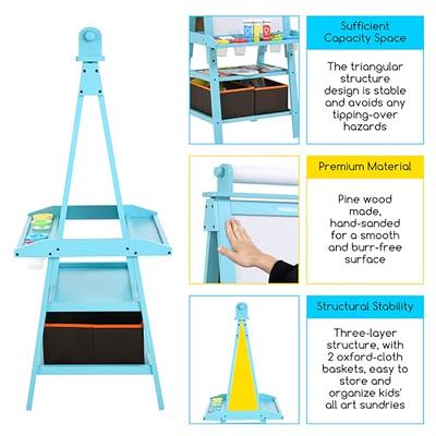 STEAM Life Easel for Kids Art Easel for Toddler Easel - 4in1 Double-Sided  Large Magnetic Board