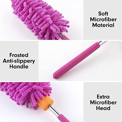 Microfiber Duster For Cleaning, Dusters With Telescoping Extension Pole,  Extendable Washable Mini Dusters For Cleaning Car, Window, Furniture,  Office