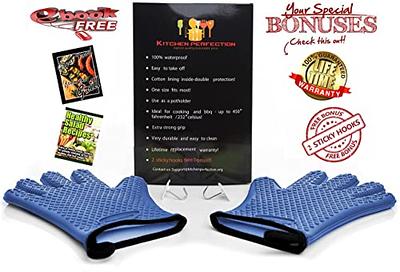 KITCHEN PERFECTION Silicone Smoker Oven Gloves -Extreme Heat
