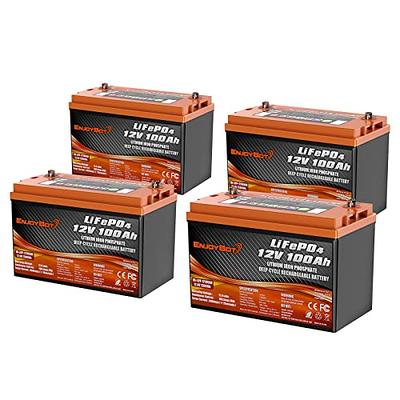  DR.PREPARE 12V 100Ah LiFePO4 Battery, Lithium Batteries 12v  with 100A BMS, 1280Wh Group 31 Deep Cycle Lithium Iron Phosphate Battery  for RV, Trolling Motor, Solar Power, Off-Grid, Home Energy Storage 
