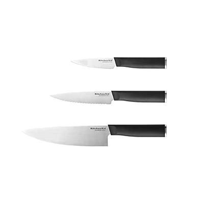 GRANITESTONE 6-Piece Stainless Steel Nutri Blade High-Grade Knife Set in  Black 7665 - The Home Depot