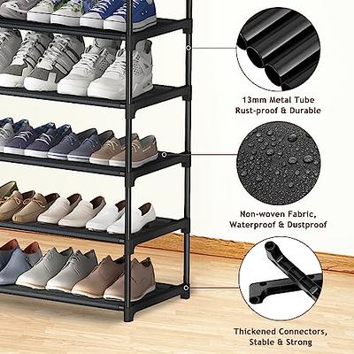 AOODA Long 2 Tier Shoe Rack for Closet Metal Wide Stackable Shoe Storage  Organizer for Entryway, Bedroom