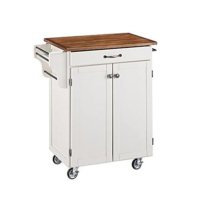 Homestyles Cuisine Kitchen Cart, Cherry, Stainless Top