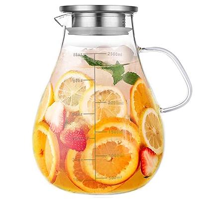 GET P-3064-1-CL 64 oz. Customizable Clear Textured Pitcher with Lid