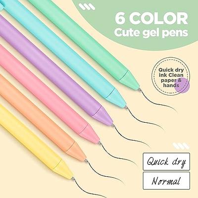 Retractable Gel Pens, 10pcs Black Gel Pens Quick Dry 0.5mm Rolling Ball Gel  Pens, Smooth Writing Pens Gifts for Women, Girls, Kids, Gel Ink Pens