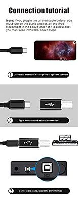 BOLS USB C Female to MIDI Adapter, USB C to USB B Adapter (2packs),  Compatible with Printers, MIDI, Electric Pianos, Synthesizers and More  Type-C