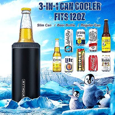 3 in 1 Beer Insulator Beverage Can Holder Stainless Steel Water Bottle Keep  Cold