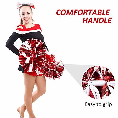 4pcs Cheerleading Pom Poms pour Cheerleader Costume Femmes, 2 Paire Cheer  Pompoms