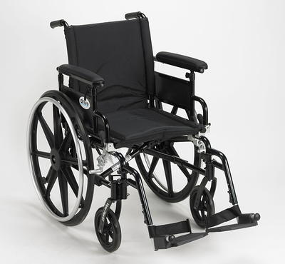 Blue Streak Wheelchair 20 Seat Flip Back Arms Swing Away Drive Medica