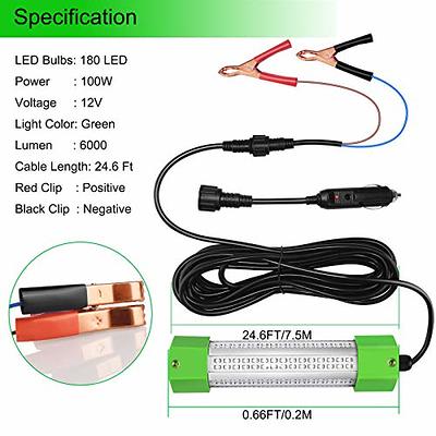 Ankey 12V 100W 6000 Lumen IP68 Led Fish Bait Crappie Luring Light  Submersible Fishing Light Attractants Underwater Night Fishing Lure Bait  Finder with Super Long 24.6 Ft Power Cord - Yahoo Shopping