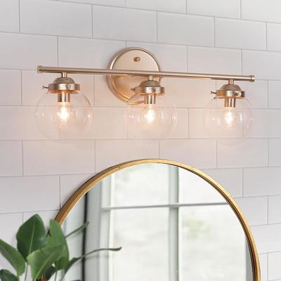 LNC Vintage Brushed Gold Vanity Light, 1-Light Modern Bathroom