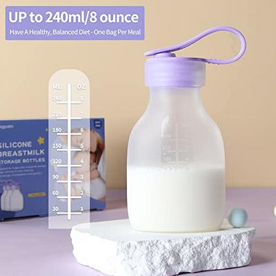 Momcozy Silicone Milk Storage Bags, Reusable Breastmilk Bags for  Breastfeeding, 8.5oz/250ml 5Pcs