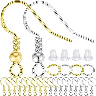 MAIBAOTA Earring Hooks for Jewelry Making, 900 Pcs Earring Making Supplies,  925 Silver and Gold Plated Hypoallergenic Earring Kits, Earring Findings,  Jump Rings, Rubber Earring Backs - Yahoo Shopping