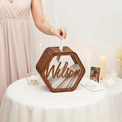 ZENFUN Wooden Wedding Card Box with Lock and Card Sign, Large Rustic Wood  Hollow Card Box, Wedding Reception Box for Party Supplies, Baby Showers,  Birthdays, Anniversaries - Yahoo Shopping