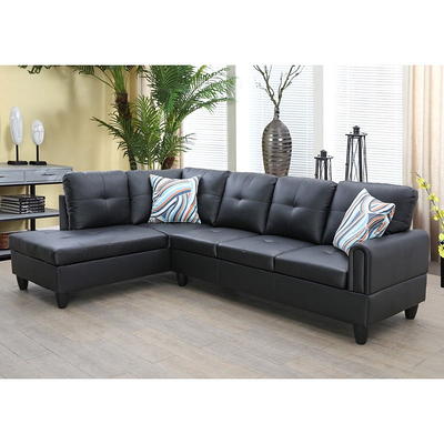 Mora Sofa Couch, Sectional Sofa Faux Leather Couch for Living Room and –  Vonanda