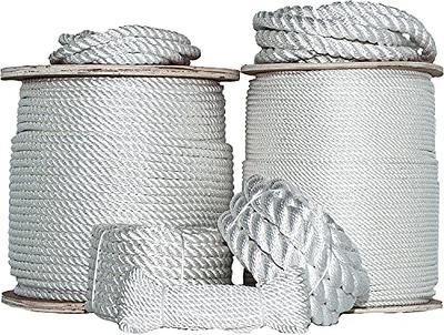 Sgt Knots Twisted ProManila - UnManila, Twisted 3 Strand, Lightweight Synthetic Rope for DIY Projects, Marine, Commercial (1.5 x 25ft)