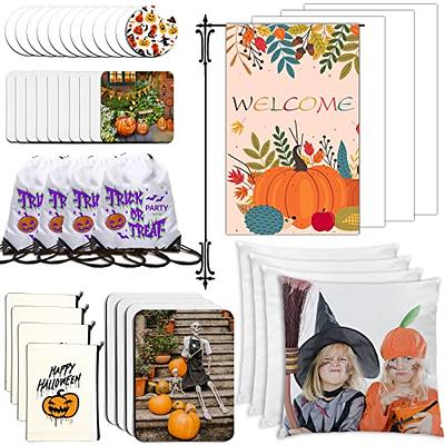 Buy 44Pcs Sublimation Blanks Products, DIY Sublimation Blanks Bulk with Car  Coaster, Mouse Pad, Pillow Covers, Garden , Makeup Bag, Drawstring Bag for  Sublimation Transfer Heat Press Halloween Crafts Online at desertcartINDIA