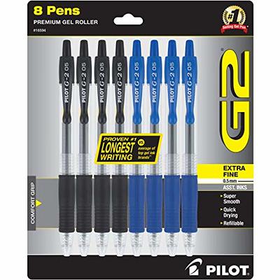 Pilot, G2 Premium Gel Roller Pens, Fine Point 0.7 mm, Assorted Colors, Pack  of 10