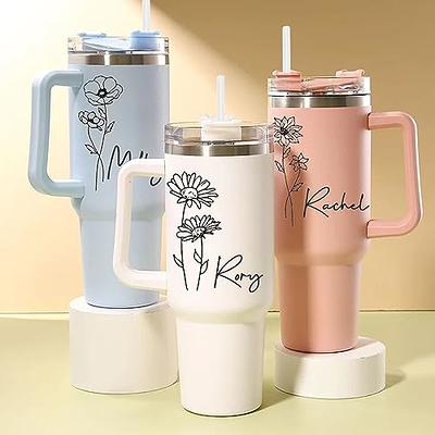 Simple Modern Personalized 40 oz Tumbler with Handle and Straw Lid Custom Laser Engraved Gifts for Women Men Cupholder Friendly Insulated Stainless