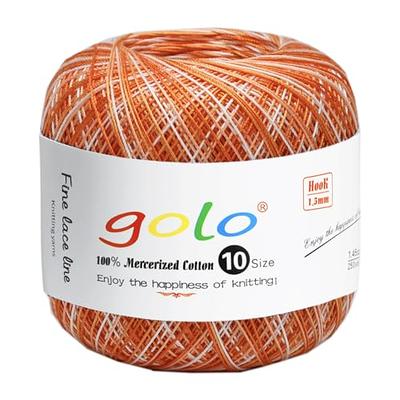 3x60g Orange Yarn for Crocheting and Knitting;3x66m (72yds) Cotton Yarn for  Beginners with Easy-to-See Stitches;Worsted-Weight Medium #4;Cotton-Nylon