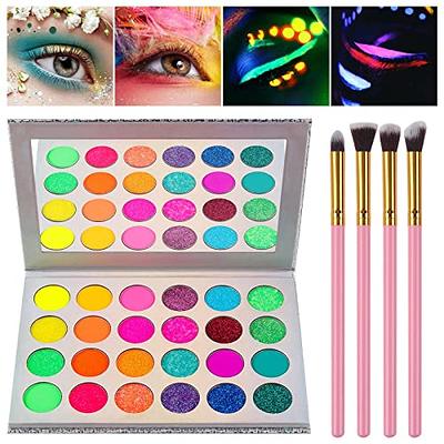 MEICOLY Glow UV Blacklight Face Paint, 8 Bright Colors Neon Fluorescent  Body Pai