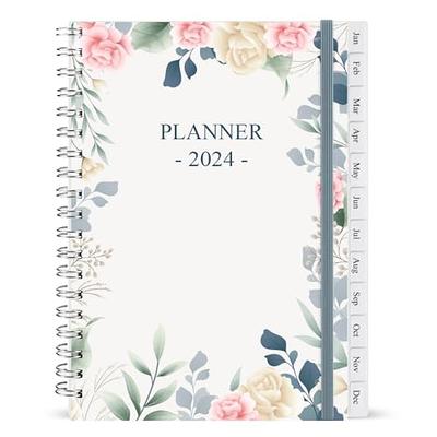 2024 Planner - Weekly & Monthly Planner Run January 2024 to December 2024,  6.25 x 8.25, 12 Monthly Tabs, 14 Notes Page, Inner Pocket, Flexible Cover  with Twin-Wire Binding, Floral Planners 2024 - Yahoo Shopping