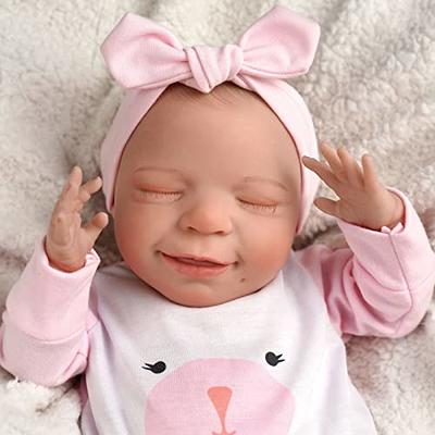 BABESIDE Lifelike Reborn Baby Dolls - 20-Inch Sweet Smile Realistic-Newborn  Baby Dolls Handmade Baby Feeling Real Life Baby Dolls Girl with Feeding