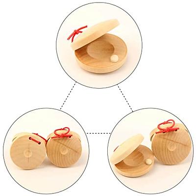 Buy Wooden Castanets Round Finger Clappers Musical Instrument