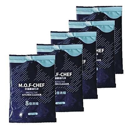  Mof Chef Cleaner Powder,Mof Chef Protective Kitchen Cleaner  Powder,Foaming Heavy Oil Stain Cleaner,Stubborn Grease & Grime Remover  Bubble Spray,All Purpose Stain Remover Cleaner (2PCS) : Health & Household