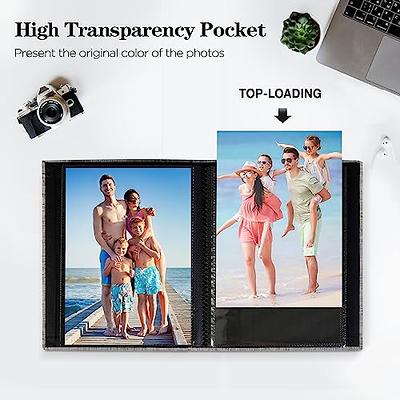 Small Photo Album 4x6, Pack of 2 Leather Photo Book, Each Mini 26-Page Album