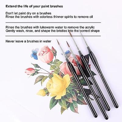 10pcs Flat Paint Brushes 1 Inch Wide, Watercolor Acrylic Paint Brush Bulk