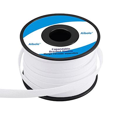 Besteek 50ft - 1/2 Inch & 1/4 Inch Expandable Braided Cable Sleeve, Braided  Wire Sleeving, Cable Wrap Mesh Wire Loom