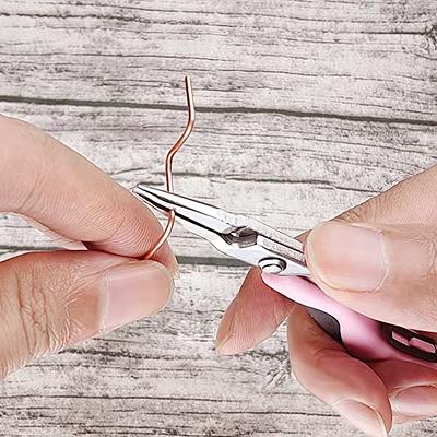 LEONTOOL Round Nose Pliers Jewelry Making Tools 4 Inches Wire Looping  Pliers with Spring Loaded Mini Pliers Smooth Jaws Jewelry Making Supplies  for
