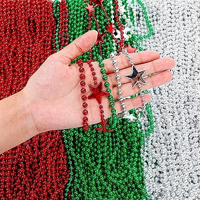 24pcs Mardi Gras Beads Bulk Round Beaded Necklaces Costume Necklace for  Mardi Gras Party Christmas Festive Events, Party Favors - AliExpress