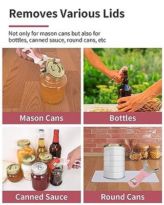 CYDW Mason Jar Opener Tool with Soft Touch Handle, No Lid Dents or Damage,  Can Opener Manual Multi-Purpose, Easy Twist Manual Handheld Top Remover,  Canning Supplies, Bottle Opener, Made for Lifetime 