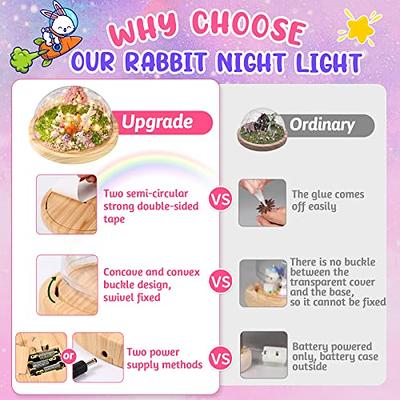 Make Your Own Night Light ,Rabbit DIY Kits,Bunny Toys for Kids Ages 4-8  ,Arts