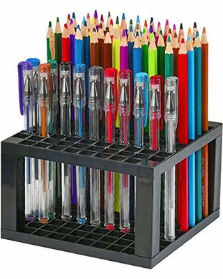 96 Holes Holder Pen Pencil Paint Brush Organizer for Students Office Desk  Supplies (Grey)