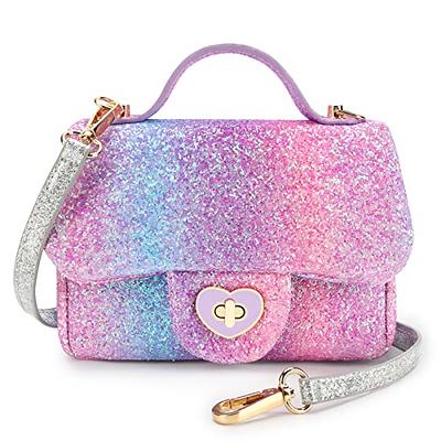 mibasies Little Girls Purse for Kids Toddler Rainbow Heart