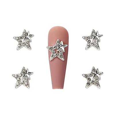 XEAOHESY 30pcs 3D Silver Star Nail Charms for Acrylic Nails Star Nail Art  Decoration with Shiny Rhinestones Nail 3D Charms Star Charms Studs for  Nails Star Nail Jewels for Acrylic Nails 
